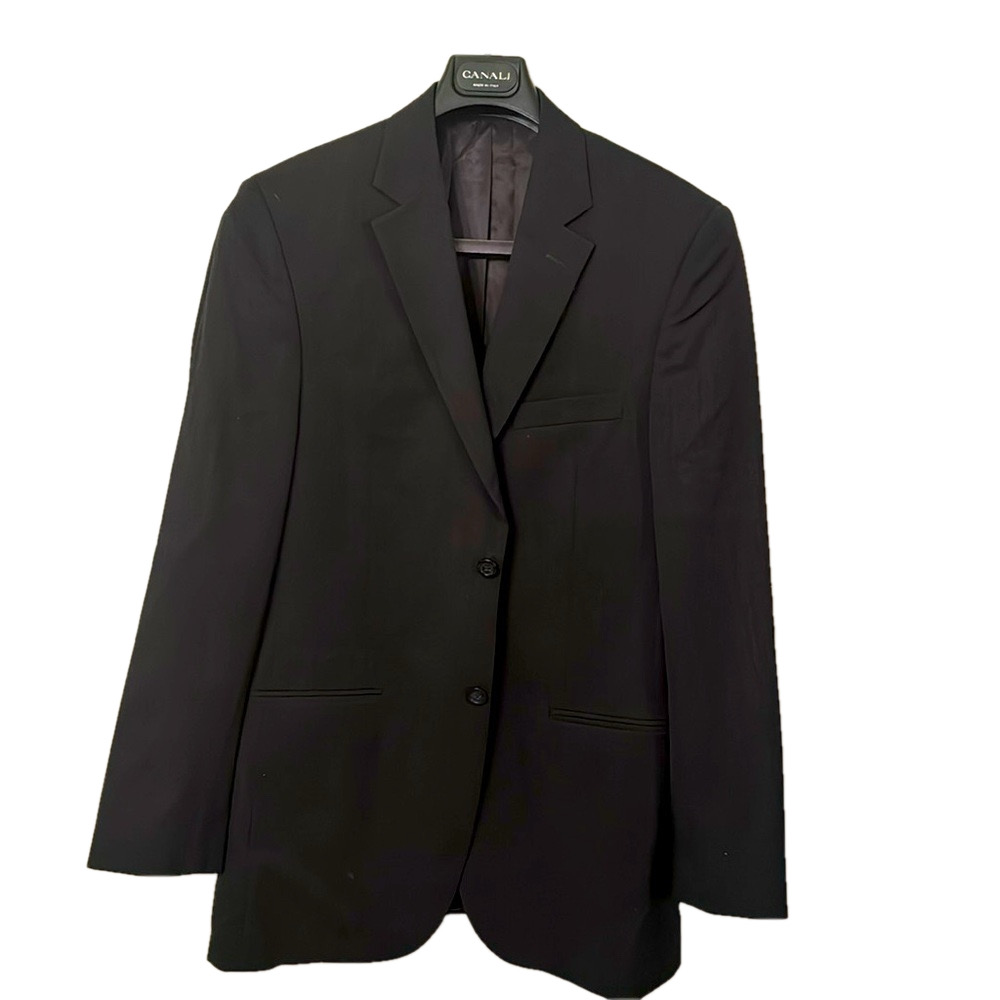 Pronto Uomo Black beautiful Blazer 100% Wool 2 button Vintage 38L